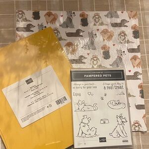 Stampin ‘up bundle - 12x12 designer paper, stamp set and asst cardstock- NEW!